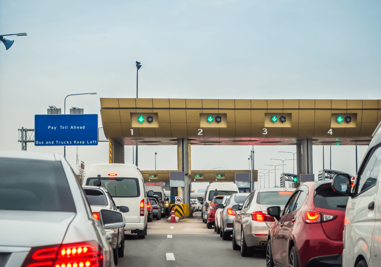 Traffic control toll booth